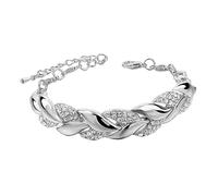 YIGZYCN Bracelet élégant en alliage avec motif de feuilles inspirées de la nature - Réglable - Pour femme, One Size, Comme décrit