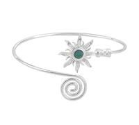YIGZYCN Brassard ouvert réglable dans des styles vintage avec accents turquoise pour un port confortable et un accent turquoise en métal robuste, One Size, Comme décrit