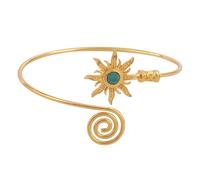 YIGZYCN Brassard ouvert réglable dans des styles vintage avec accents turquoise pour un port confortable et un accent turquoise en métal robuste, One Size, Comme décrit