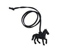 YIGZYCN Breloque cheval en acrylique résistant aux allergies sur cordon en cuir réglable pour un port confortable au quotidien et collier tendance en forme de cheval, One Size, Comme décrit, Comme