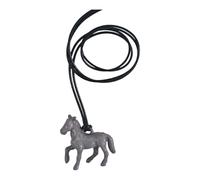 YIGZYCN Breloque cheval en acrylique résistant aux allergies sur cordon en cuir réglable pour un port confortable au quotidien et collier tendance en forme de cheval, One Size, Comme décrit, Comme
