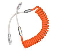 YIGZYCN Câble à ressort rétractable 120 W USB C Câble de charge rapide pour appareils électroniques USB C Boîtier en métal Prise de charge rapide