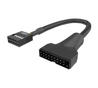 YIGZYCN Câble adaptateur 20 broches 19 broches USB 3.0 vers USB 2.0 mâle femelle 9 broches pour cartes mères