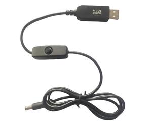 YIGZYCN Câble convertisseur d'alimentation USB 5 V vers 9 V CC 1 m de long - Avec sortie de 5,5 x 2,1 mm - Noir
