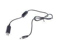YIGZYCN Câble convertisseur USB 5 V vers DC 12 V 1 m avec câble adaptateur d'alimentation 5,5 x 2,1 mm pour ventilateur, disque dur à lumière LED
