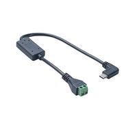 YIGZYCN Câble d'alimentation 30 cm CC 5 V 25 V vers USB de type C mâle avec plusieurs protections pour lampe de ventilateur, appareil d'enregistrement de voiture, câble pour téléphone