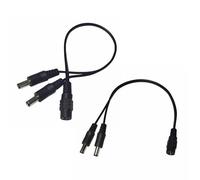 YIGZYCN Câble de distribution d'alimentation à 2 voies, DC 5,5 x 2,1 mm, câble adaptateur répartiteur pour éclairage LED et surveillance