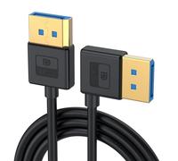 YIGZYCN Câble en silicone DisplayPort 1.4 coudé à 90° jusqu'à 8 K60 Hz 4K/144 Hz Flexible 30-100 cm Longueur DisplayPort