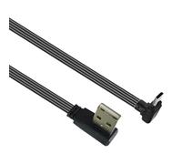 YIGZYCN Câble plat USB 2.0 mâle vers USB C type C mâle coudé pour FPV, disque et téléphone