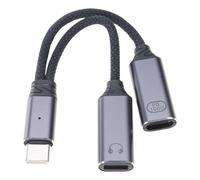 YIGZYCN Câble répartiteur USB C 2 en 1 100 W vers casque audio femelle de type C charge rapide adaptateur de transfert de données