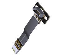 YIGZYCN Câble USB 3.2 interne 20 broches type E vers câble plat trou de vis mâle vers femelle USB rallonge carte mère câble ruban mâle vers femelle