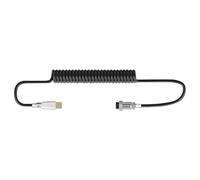 YIGZYCN Câble USB C spiralé pour clavier d'ordinateur, câble de clavier mécanique à double manchon avec USB C amovible en métal