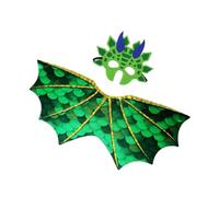 YIGZYCN Cape d'aile de dinosaure avec masque de dinosaure pour jeu de rôle pour enfant, bal masqué, anniversaire, Noël, Halloween, cosplay