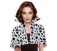 YIGZYCN Capes veloutées imprimé léopards vache col montant carnaval accessoire mode costume châle pour les fêtes, la pêche et autres costumes maléfiques