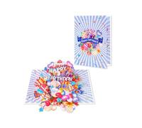 YIGZYCN Carte de vœux pop-up en papier recy vec enveloppe pour anniversaire