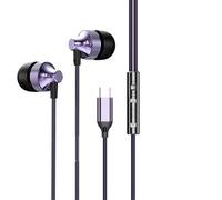 YIGZYCN Casque de jeu haute intra-auriculaire avec basses lourdes, aigus clairs, réduction du bruit, micro de type C, écouteurs de jeu de 3,5 mm