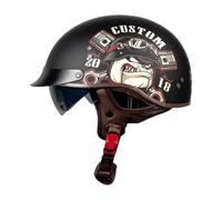 YIGZYCN Casque de moto respirant vintage pour vélo de longue distance