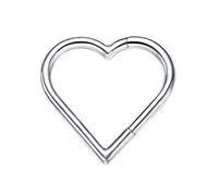 YIGZYCN Cerceau de nez en forme de cœur G23 pour boucles d'oreilles, anneaux de nez, cartilage pour femmes, bijoux de piercing