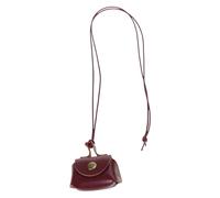 YIGZYCN Chaîne de cou à suspendre en cuir à la mode pour casque ou sac à main, collier pour tenues élégantes, pendentif en cuir noir