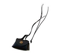YIGZYCN Chaîne de cou à suspendre en cuir à la mode pour casque ou sac à main, collier pour tenues élégantes, pendentif en cuir noir