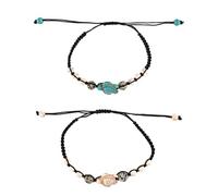 YIGZYCN Chaîne de poignet en forme de tortue de mer en pierre naturelle avec perles turquoises pour homme et femme