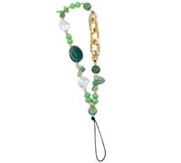 YIGZYCN Chaîne de téléphone colorée avec perles - Porte-clés en acrylique - Pour femme - Ornement de bijoux - Cadeau