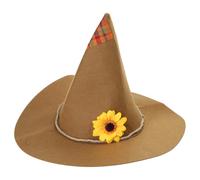YIGZYCN Chapeau d'épouvantail - Accessoire de costume d'épouvantail - Chapeau de magicien pour adultes, hommes, femmes, enfants pour cosplay, fête, costume d'Halloween