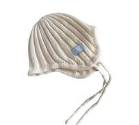 YIGZYCN Chapeau d'hiver épais côtelé entrelacé avec cordons de serrage élégants et couverture complète des oreilles constamment confortable, beige, taille unique