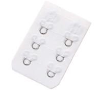 YIGZYCN Clips de fermeture de soutien-gorge doux et réglables en nylon doux pour la peau pour femmes et filles, fermeture à crochet pratique, Deux boutons blancs 3., taille unique