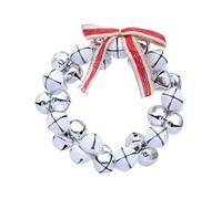 YIGZYCN Cloches de Noël à suspendre en métal de 12 cm pour cheminées, porte d'entrée, couronne et emballage, décoration de vacances