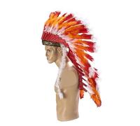 YIGZYCN Coiffe indienne fabriquée à la main pour cosplay et photographie | Plumes naturelles pliables | Costume d'événement à thème essentiel