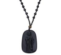 YIGZYCN Collier amulette bouddhiste sacrée - Bijou robuste en pierre - Accessoire pour harmonies et bouddhas porte-bonheur, One Size, Comme décrit, Comme décrit.