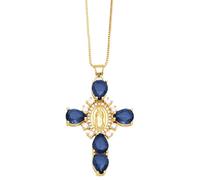 YIGZYCN Collier avec croix sacrée avec strass étincelants pour homme et femme tendance