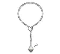YIGZYCN Collier avec pendentif en forme de cœur pour femme - Tendance - Réglable - Chaîne de clavicule - Bijou de cou Hiphop