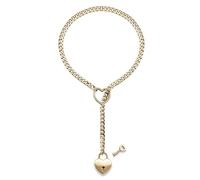 YIGZYCN Collier avec pendentif en forme de cœur pour femme - Tendance - Réglable - Chaîne de clavicule - Bijou de cou Hiphop