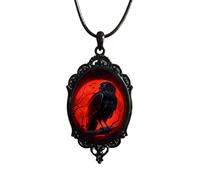 YIGZYCN Collier avec pendentif gothique noir oiseau corbeau photo clavicule bijoux pour femmes filles chaîne corde ras du cou