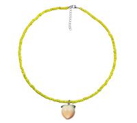 YIGZYCN Collier coloré en perles de riz avec pendentif en forme de fruits - Longueur réglable - Accessoire pour femmes et adolescentes