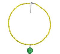 YIGZYCN Collier coloré en perles de riz avec pendentif en forme de fruits - Longueur réglable - Accessoire pour femmes et adolescentes