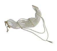 YIGZYCN Collier de perles multicouches avec pampilles gracieuses - Accessoire de bijoux pour fêtes et réunions d'affaires - Élégant collier tendance