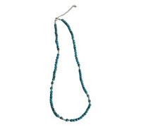 YIGZYCN Collier de perles polyvalent turquoise/onyxs pierres précieuses naturelles longueur réglable chaîne de clavicule bijoux accessoires de mode collier sodalite
