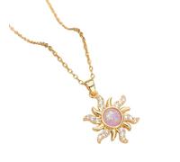 YIGZYCN Collier moderne sophistiqué en forme de fleur en oxyde de zirconium fabriqué à partir d'acier résistant aux allergies pour les rassemblements