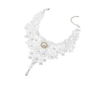 YIGZYCN Collier ras du cou gothique en dentelle avec cristal pour Halloween, fête costumée, vampires, Dentelle