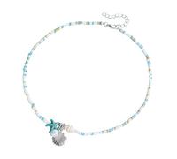 YIGZYCN Collier ras du cou tendance avec perles et pendentif étoile de mer - Bijou élégant - Accessoire unique