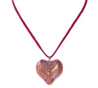 YIGZYCN Collier ras du cou tendance en verre en forme de cœur - Utilisation polyvalente - Accessoire de bijoux en verre pour femme - Symbole de tous les âges