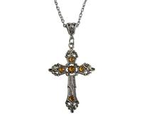 YIGZYCN Collier ras du cou vintage avec pierres précieuses pour femmes et filles - Chaîne clavicule punk gothique - Bijoux religieux