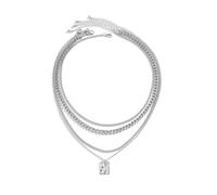 YIGZYCN Collier tendance unisexe hip-hop moderne multicouche avec pendentif géométrique pour un usage quotidien, une réunion