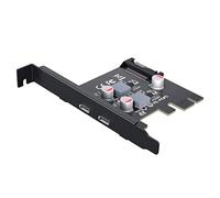 YIGZYCN Convertisseur PCI-E 2 ports PCI-E vers type C PD 20 W Carte d'extension PCI-Express Slot X16