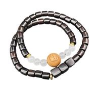 YIGZYCN Cordon élastique fait à la main à double boucle pour le yoga au quotidien Cadeau spirituel Perles de prière en bois, taille unique, Comme décrit