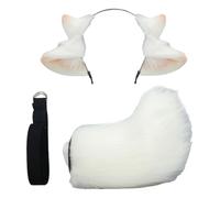 YIGZYCN Costume de mouton avec queue de mouton, serre-tête, oreilles de mouton, accessoire de cosplay pour enfant, accessoire pour Halloween, Noël