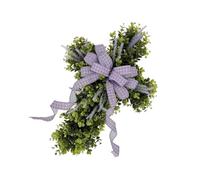 YIGZYCN Couronne de Pâques en forme de croix avec grand nœud - Décoration artificielle à suspendre pour porte, porte de vacances, extérieur